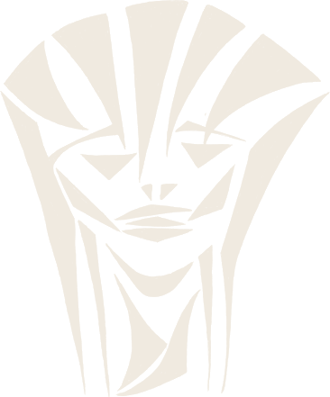 Ink drawing of a face by June LaVonne